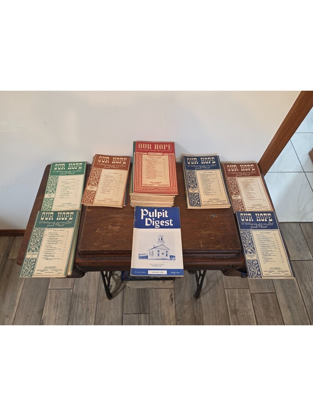 Large Lot 1940s Our Hope Christian Magazines + Pulpit Digest 1948